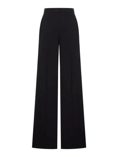 Max Mara Straight-leg Light Wool Trousers In Black