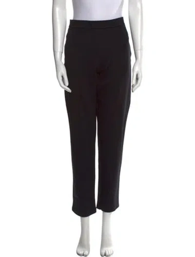 Pre-owned Max Mara Straight Leg Pants In Black