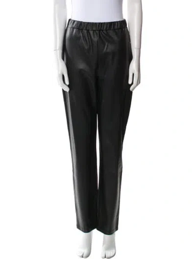 Pre-owned Max Mara Straight Leg Pants In Black