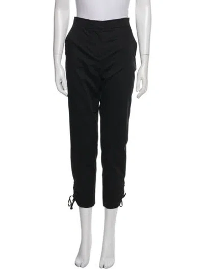 Pre-owned Max Mara Straight Leg Pants In Black