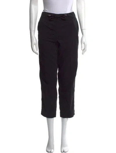 Pre-owned Max Mara Straight Leg Pants In Black