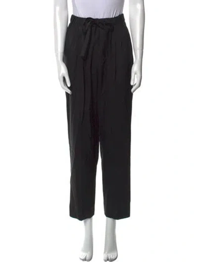 Pre-owned Max Mara Straight Leg Pants In Black