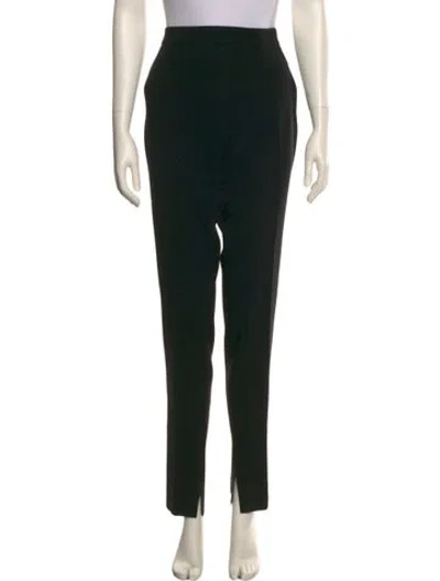 Pre-owned Max Mara Straight Leg Pants In Black