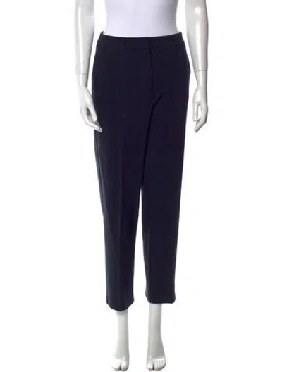 Pre-owned Max Mara Straight Leg Pants In Black