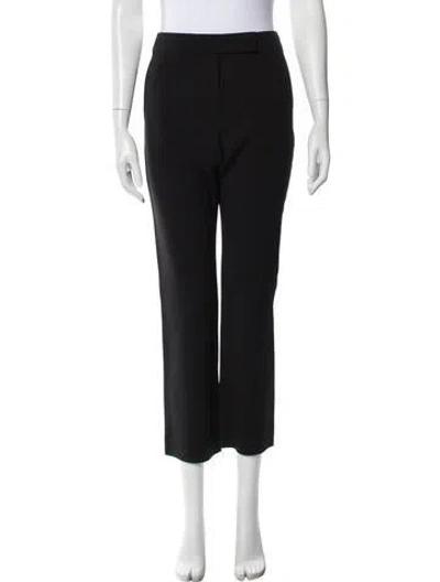 Pre-owned Max Mara Straight Leg Pants In Black