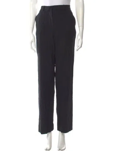 Pre-owned Max Mara Straight Leg Pants In Black