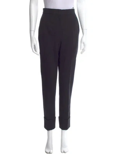 Pre-owned Max Mara Straight Leg Pants In Black