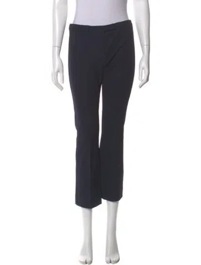 Pre-owned Max Mara Straight Leg Pants In Black
