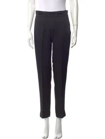 Pre-owned Max Mara Straight Leg Pants In Black