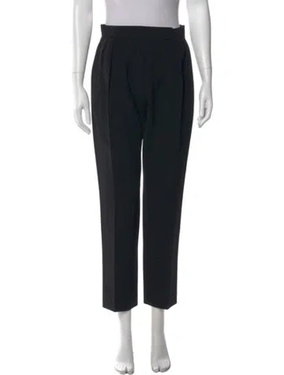 Pre-owned Max Mara Straight Leg Pants In Black