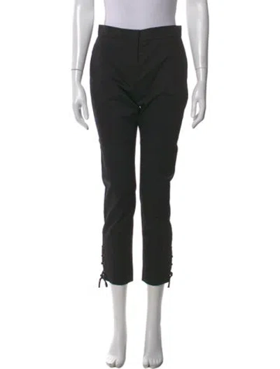 Pre-owned Max Mara Straight Leg Pants In Black