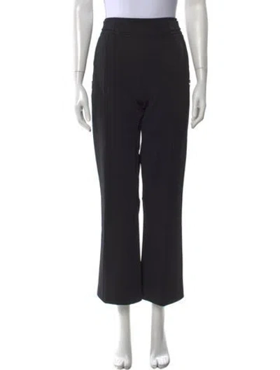 Pre-owned Max Mara Straight Leg Pants In Black