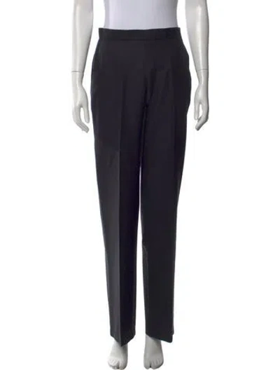 Pre-owned Max Mara Straight Leg Pants In Black