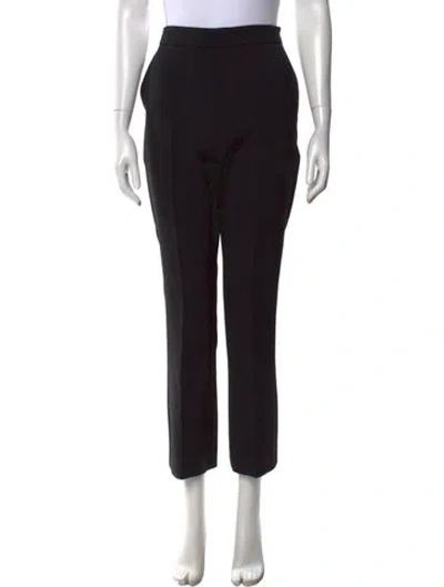 Pre-owned Max Mara Straight Leg Pants In Black