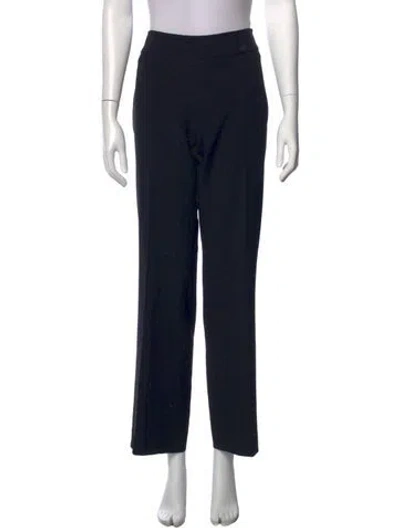 Pre-owned Max Mara Straight Leg Pants In Black