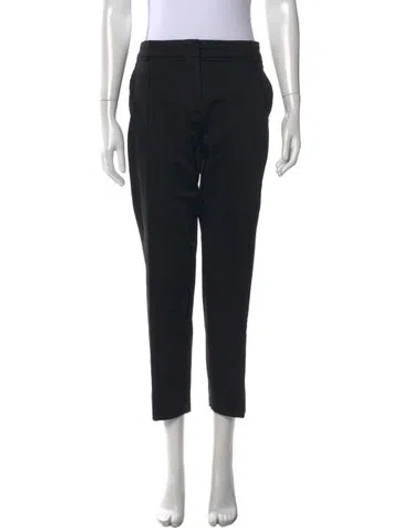 Pre-owned Max Mara Straight Leg Pants In Black