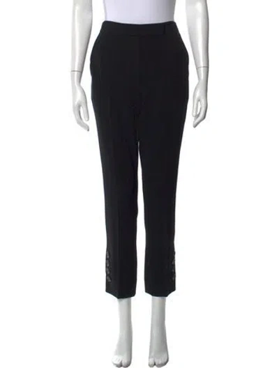Pre-owned Max Mara Straight Leg Pants In Black