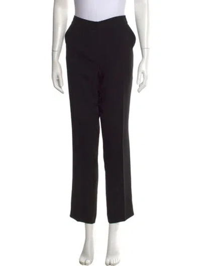 Pre-owned Max Mara Straight Leg Pants In Black