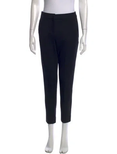 Pre-owned Max Mara Straight Leg Pants In Black