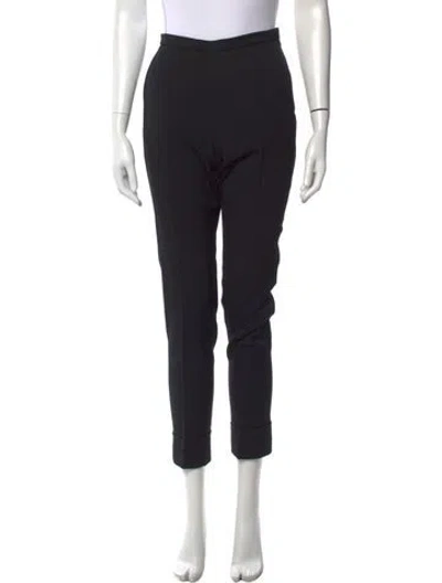 Pre-owned Max Mara Straight Leg Pants In Black