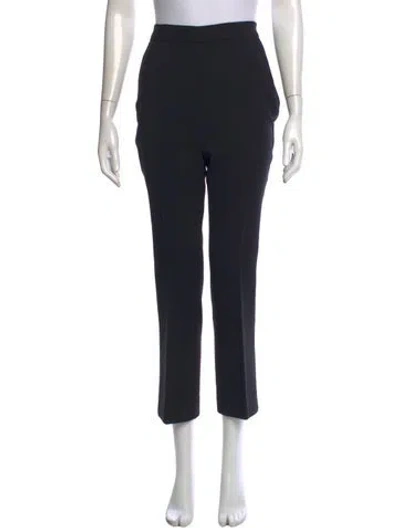 Pre-owned Max Mara Straight Leg Pants In Black