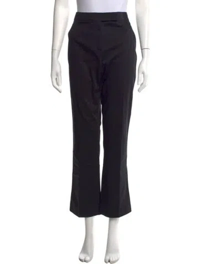 Pre-owned Max Mara Straight Leg Pants In Black