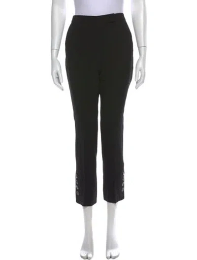 Pre-owned Max Mara Straight Leg Pants In Black