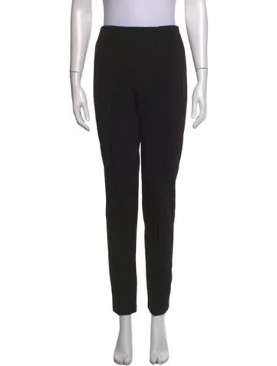 Pre-owned Max Mara Straight Leg Pants In Black