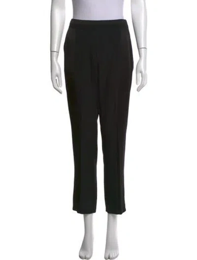 Pre-owned Max Mara Straight Leg Pants In Black