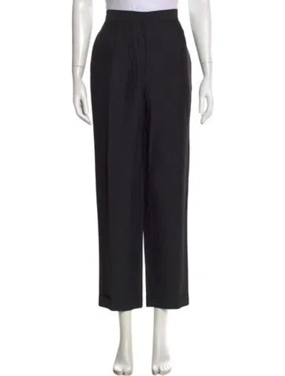 Pre-owned Max Mara Straight Leg Pants In Black
