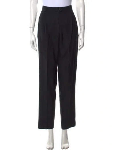 Pre-owned Max Mara Straight Leg Pants In Black