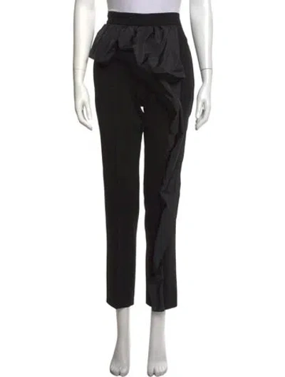 Pre-owned Max Mara Straight Leg Pants In Black