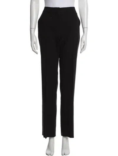 Pre-owned Max Mara Straight Leg Pants In Black