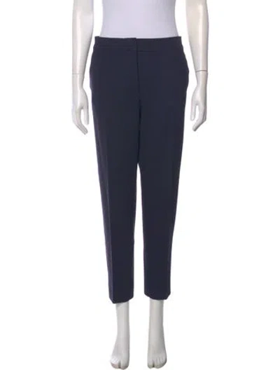 Pre-owned Max Mara Straight Leg Pants In Blue