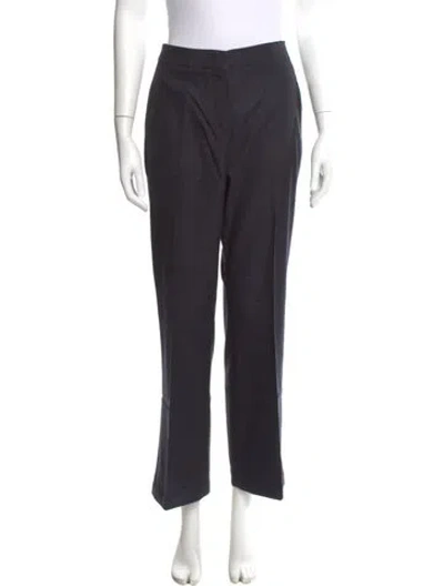Pre-owned Max Mara Straight Leg Pants In Blue
