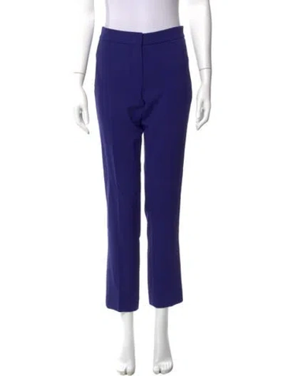 Pre-owned Max Mara Straight Leg Pants In Blue