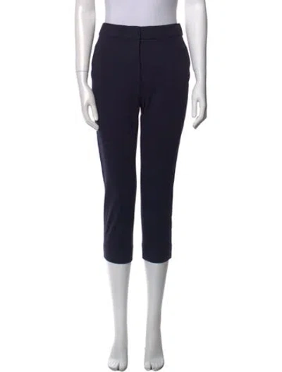 Pre-owned Max Mara Straight Leg Pants In Blue