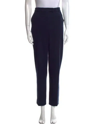 Pre-owned Max Mara Straight Leg Pants In Blue