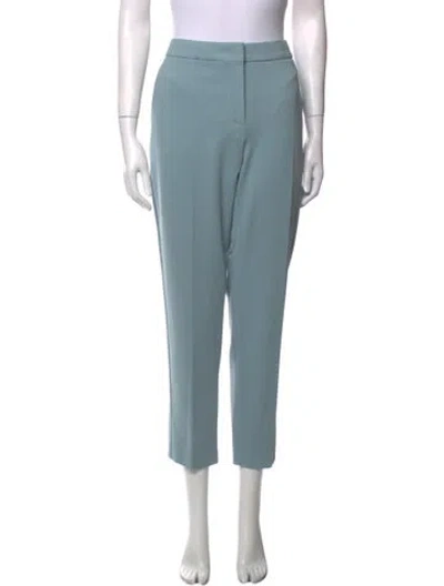 Pre-owned Max Mara Straight Leg Pants In Blue