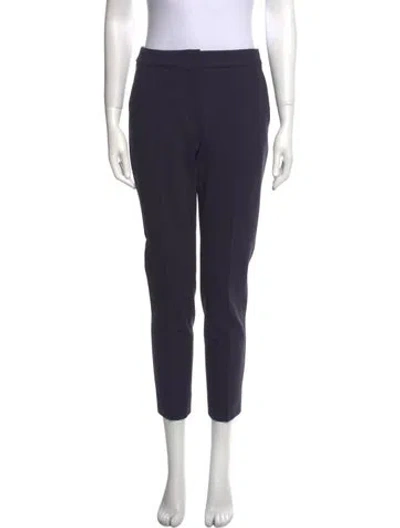 Pre-owned Max Mara Straight Leg Pants In Blue