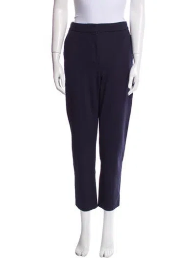 Pre-owned Max Mara Straight Leg Pants In Blue