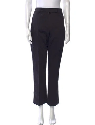 Pre-owned Max Mara Straight Leg Pants In Blue