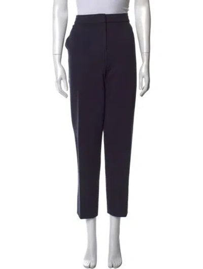 Pre-owned Max Mara Straight Leg Pants In Blue