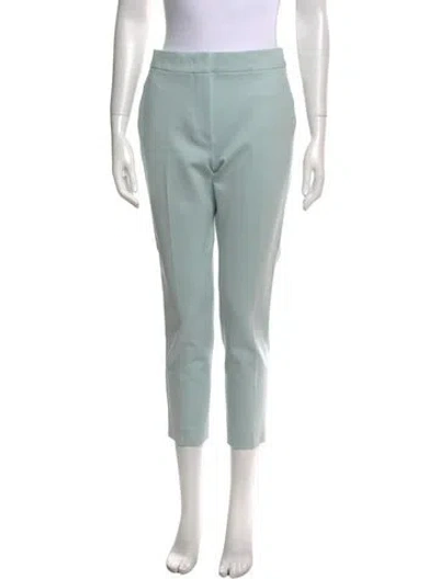 Pre-owned Max Mara Straight Leg Pants In Blue