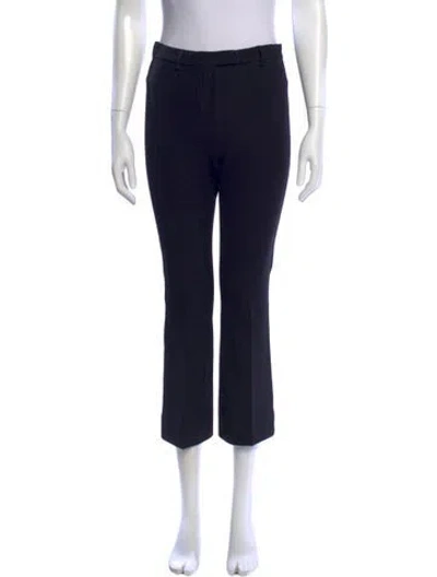 Pre-owned Max Mara Straight Leg Pants In Blue