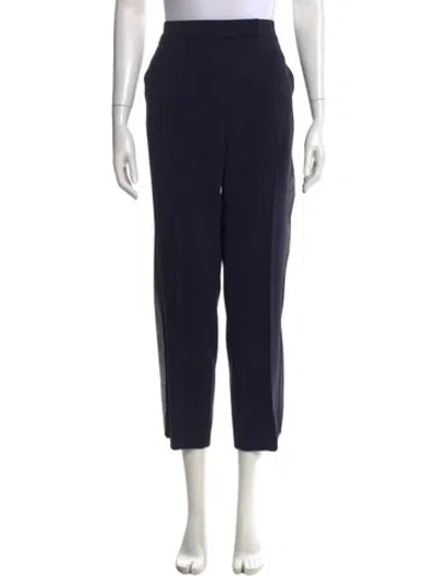 Pre-owned Max Mara Straight Leg Pants In Blue
