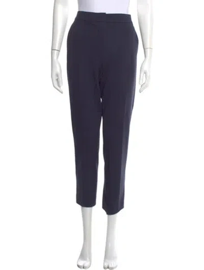 Pre-owned Max Mara Straight Leg Pants In Blue