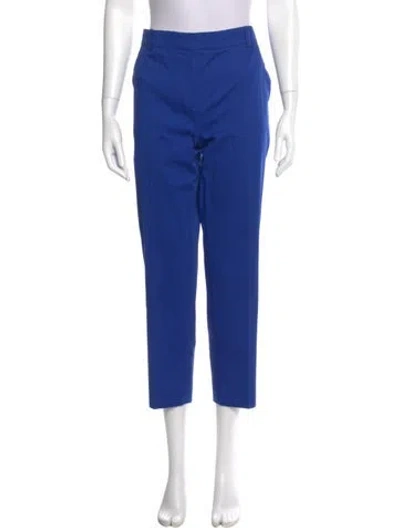 Pre-owned Max Mara Straight Leg Pants In Blue