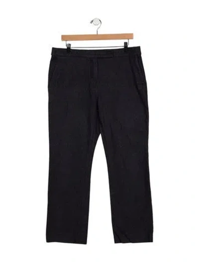 Pre-owned Max Mara Straight Leg Pants In Blue