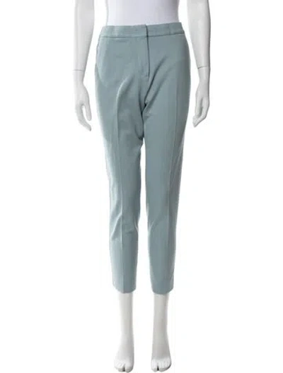 Pre-owned Max Mara Straight Leg Pants In Blue